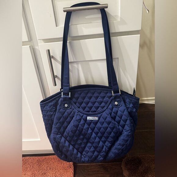 Vera Bradley Glenna Quilted Satchel Tote in Deep Navy
NWOT - Picture 3 of 12